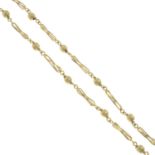 A fancy-link chain, with grooved bead spacers.AF.Length 67.5cms.