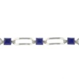 A sodalite bracelet.French assay marks.