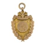 A late Victorian 9ct gold medallion.Hallmarks for Birmingham, 1894.