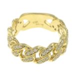 A 9ct gold cubic zirconia ring.Hallmarks for 9ct gold.