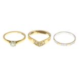 22ct gold band ring, hallmarks for 22ct gold, stamped PLAT, ring size K, 1.7gms.