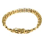 An early 20th century gold bracelet.Length 18.5cms.