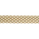 A 9ct gold fancy-link bracelet.Hallmarks for 9ct gold.