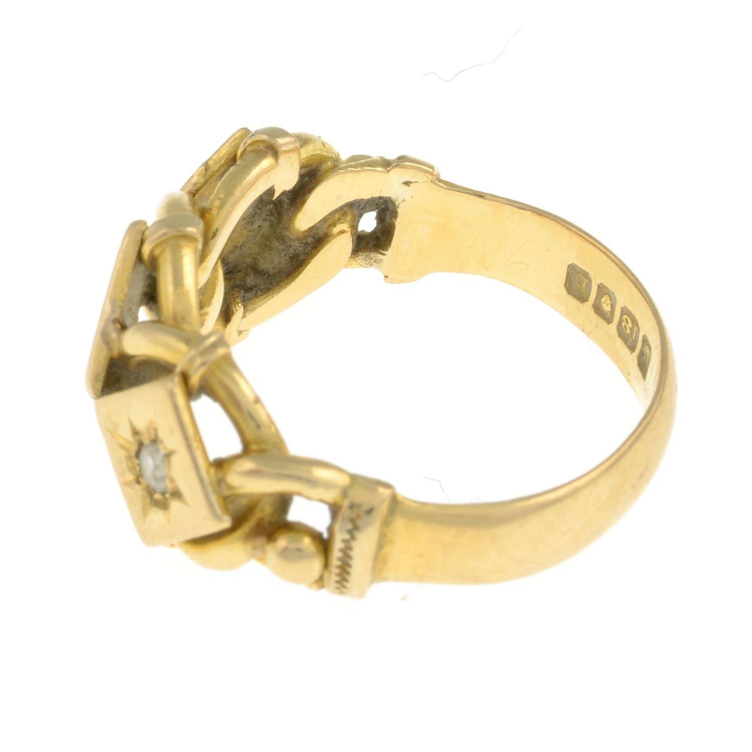 An early 20th century 18ct gold single-cut diamond ring.Hallmarks for London, 1917.Ring size M. - Image 2 of 3