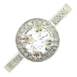 A diamond dress ring.Estimated total diamond weight 0.80ct,