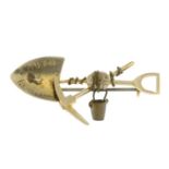 An early 20th century 15ct gold 'Digger' brooch.Stamped 15CT.