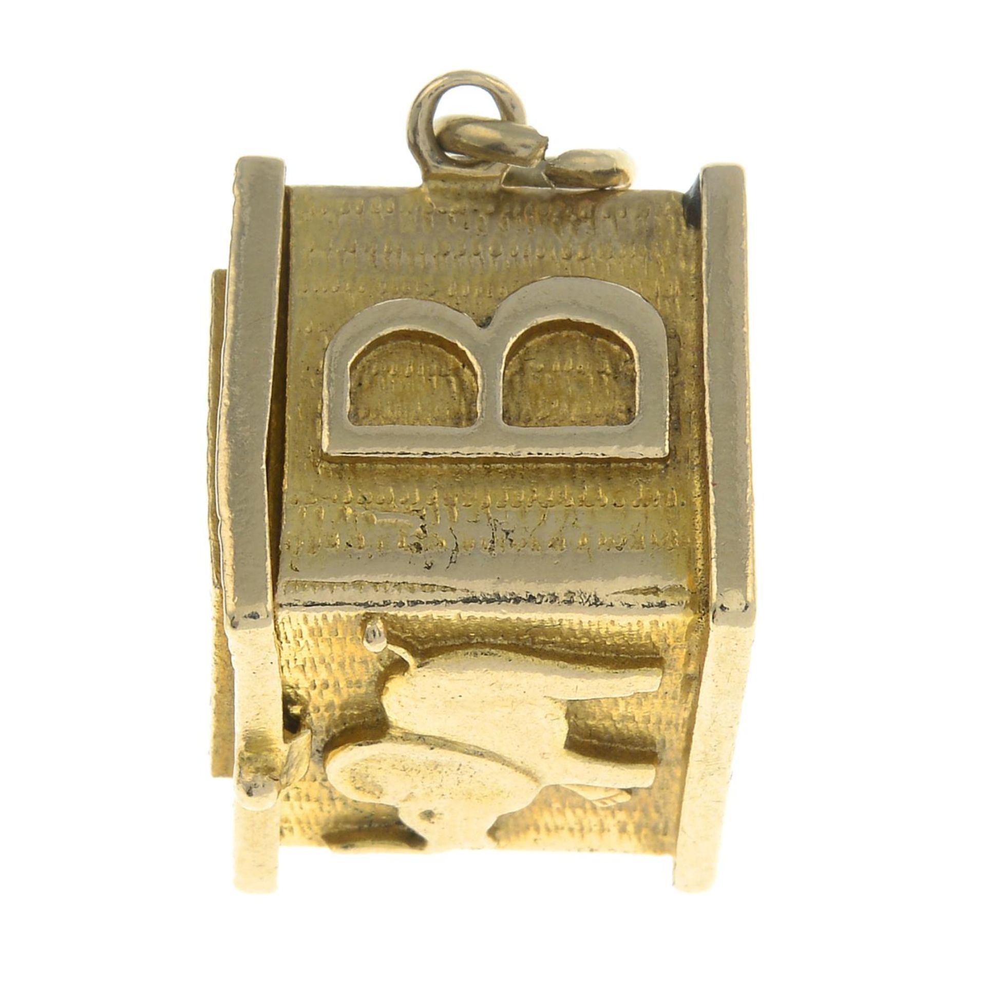 A 9ct gold Jack-in-the-box charm, - Image 2 of 3