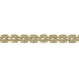 A 9ct gold fancy-link bracelet.Hallmarks for 9ct gold.