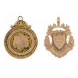 Early 20th century 9ct gold 'Rasmussen Cup' medallion,