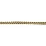 A chevron-link bracelet.Stamped 375.