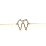 An 18ct gold diamond bracelet,