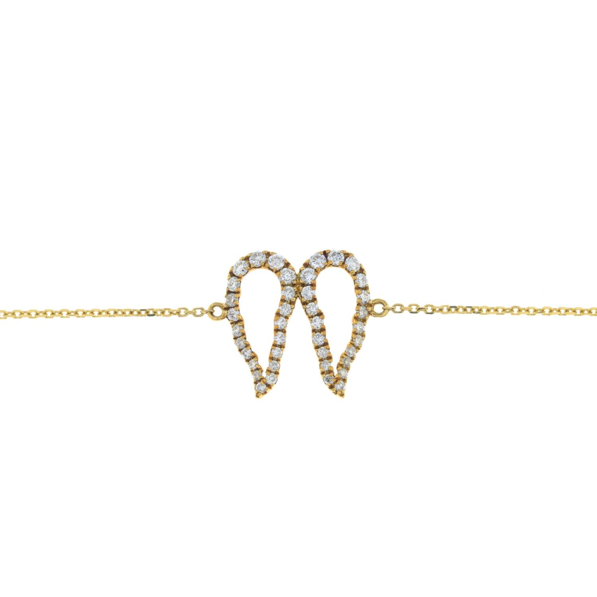 An 18ct gold diamond bracelet,