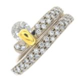 An 18ct gold pave-set diamond dress ring,