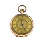 A lady's early 20th century 9ct gold pocket watch.Stamped 9K.