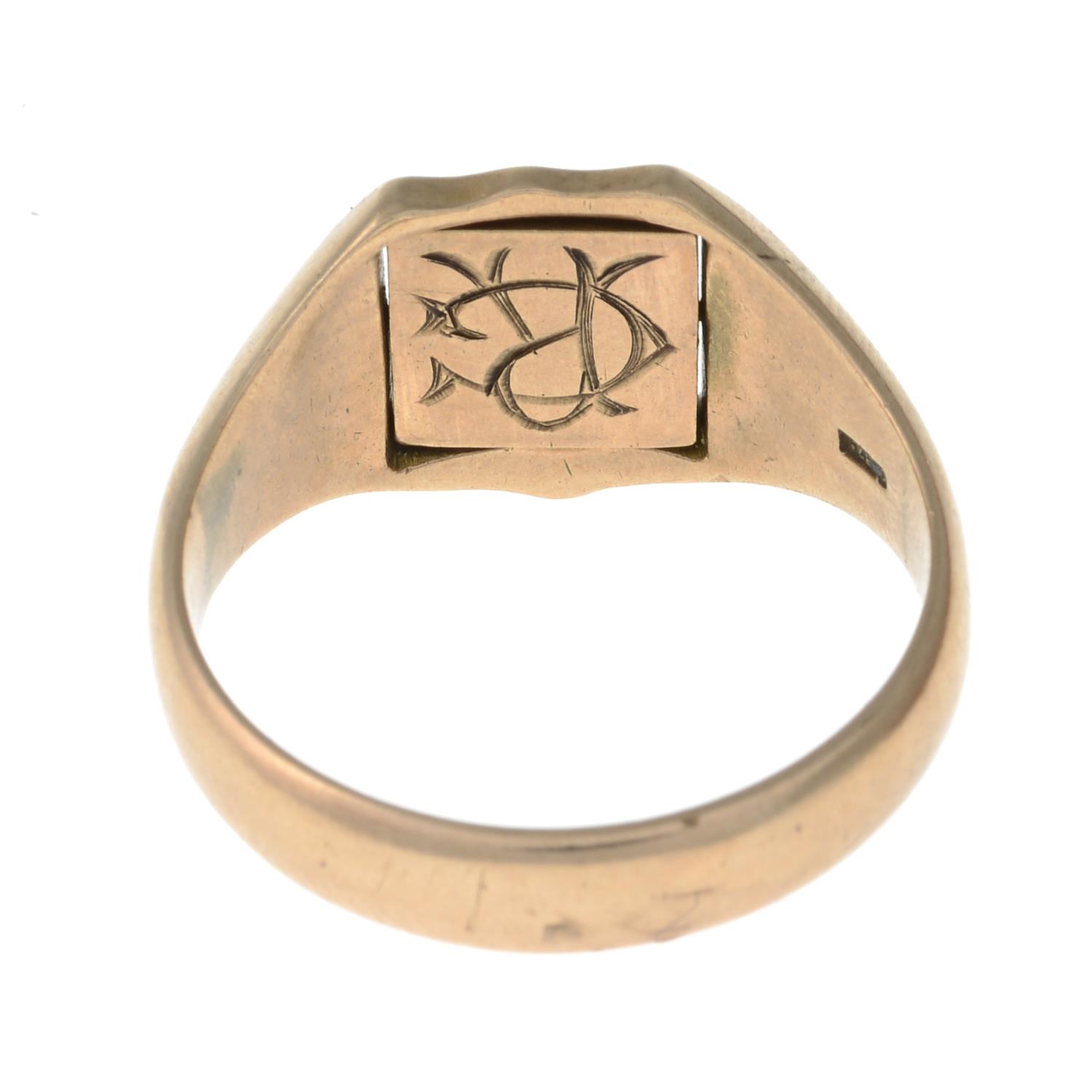A Masonic enamel swivel signet ring, - Image 3 of 3