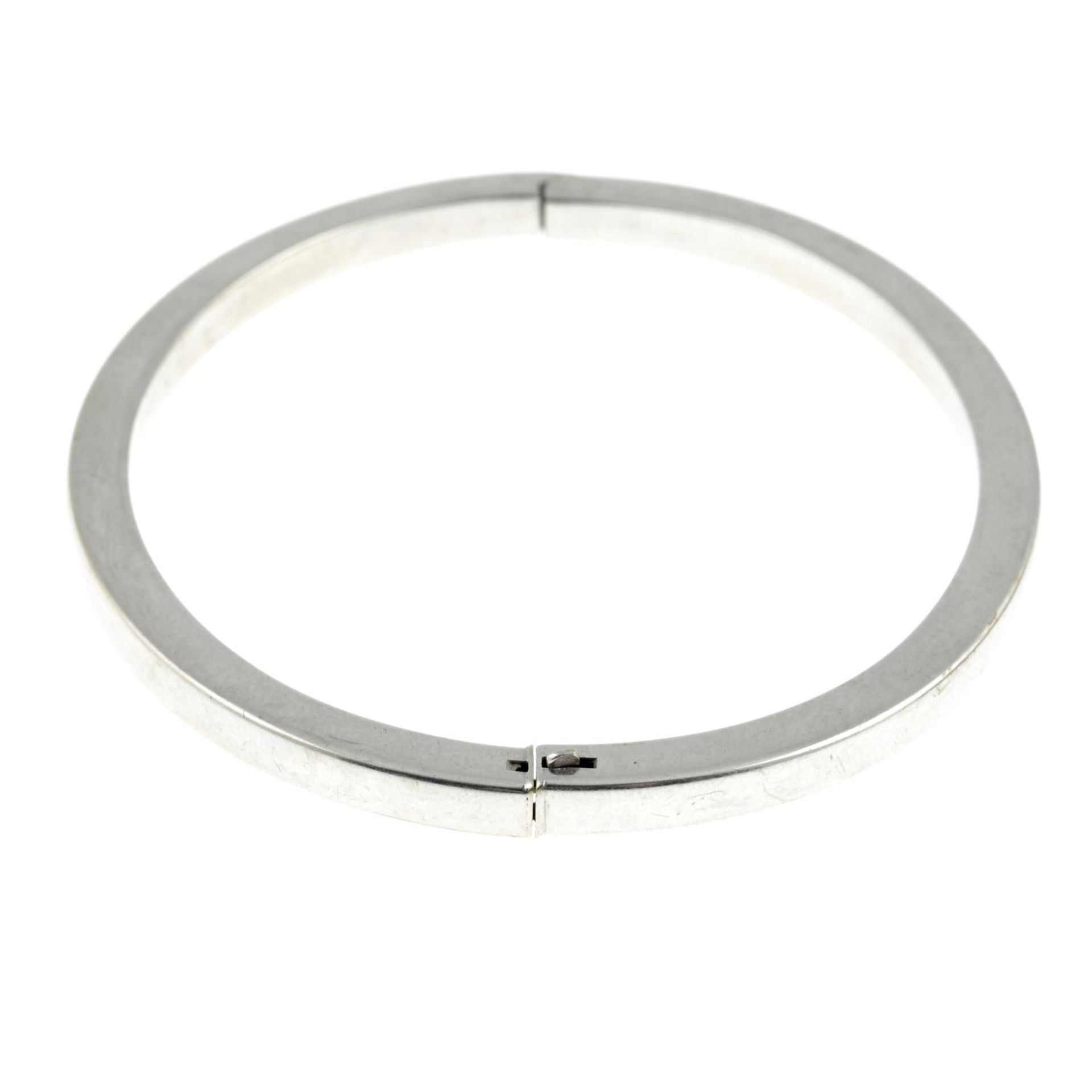 A 9ct gold bangle.Hallmarks for 9ct gold. - Image 2 of 2