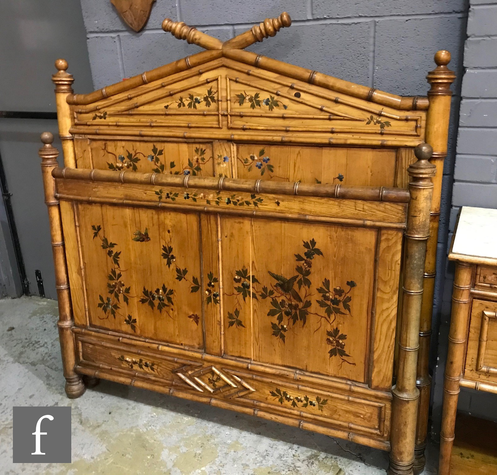 Unknown - A late 19th Century three piece part bedroom suite in the Japanese style Aesthetic - Image 3 of 6