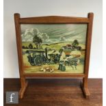 In the manner of Brynmawr Furniture Makers Ltd - An oak framed firescreen