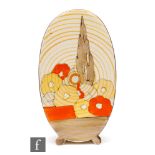 Clarice Cliff - Capri (Orange) - A large Bon Jour shape vase circa 1936, hand painted with