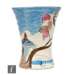 Clarice Cliff - Blue Japan - A small shape 572 vase circa 1933, hand painted with a stylised