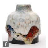 Charles Noke - Royal Doulton - A small early 20th Century vase decorated with a thick white volcanic