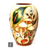 Debbie Hancock - Moorcroft Pottery - A vase of swollen form decorated in the Underwood pattern,