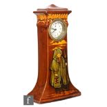 Charles Noke - Royal Doulton - An early 20th Century Kingsware clock decorated with a Night Watchman