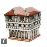 Robert Tabbenor - Moorcroft Pottery - A model of Thaxted Guildhall, impressed and painted marks,