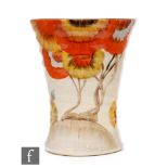 Clarice Cliff - Rhodanthe - A small shape 572 vase circa 1935, hand painted with a stylised tree