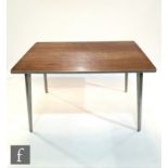 Ernest Race for Race Furniture - A BA table of rounded rectangular form, the mahogany veneered top