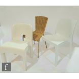 Joe Colombo for Kartell and others - A Universal white plastic chair, model number 4867, moulded