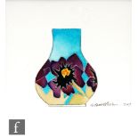 Kerry Goodwin - Moorcroft Pottery - An original watercolour vase design decorated with a stylised