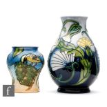 Moorcroft Pottery - A small vase of inverted baluster form decorated in the African Savannah pattern