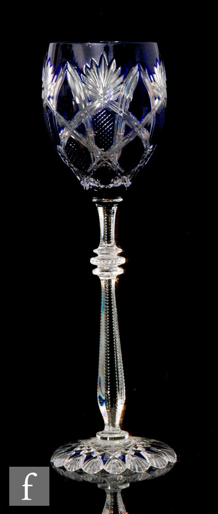 Baccarat - An early 20th Century Tsar oversized wine glass manufactured for the Russian market,