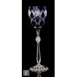 Baccarat - An early 20th Century Tsar oversized wine glass manufactured for the Russian market,