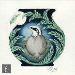 Sian Leeper - Moorcroft Pottery - An original watercolour and metallic ink vase design for the