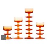 Ronald Stennett-Willson - Wedgwood - A graduated set of four post war Sheringham candlesticks in