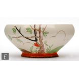 Clarice Cliff - Spire - A Kendall shape bowl circa 1936, hand painted with a landscape scene with