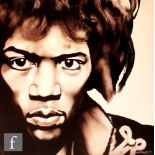Temper AKA Aaron Bird (B. 1971) - 'Jimi Hendrix- Left Hand Hero', from the 'Good Die Young'