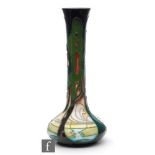 Emma Bossons - Moorcroft Pottery - A vase of compressed form with an elongated neck, decorated in