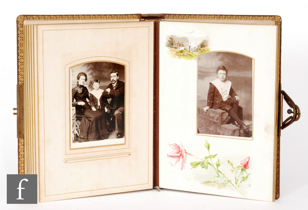 Unknown - A late 19th Century Continental photograph album, the cover in the Art Nouveau taste, - Image 3 of 3