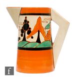 Clarice Cliff - Orange Trees & House - A large Conical shape jug circa 1930, hand painted with a