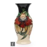 Nicola Slaney - Moorcroft Pottery - A vase of baluster form with a flared neck decorated in the Anna
