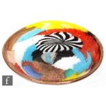 Dino Martens - Aureliano Toso - A large Italian Murano glass Oriente bowl circa 1952, decorated with