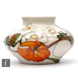 Emma Bossons - Moorcroft Pottery - A small vase of compressed form decorated in the Sandringham