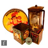 Various - A collection of assorted early 20th Century biscuit tins to include an Art Nouveau Victory