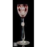 Baccarat - An early 20th Century Tsar oversized wine glass manufactured for the Russian market,