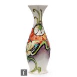 Emma Bossons - Moorcroft Pottery - A Moorcroft Collectors Club vase of footed form with a square