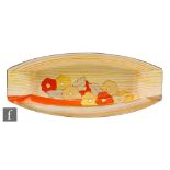 Clarice Cliff - Capri (Orange) - A large shape 532 dish circa 1936, hand painted with stylised