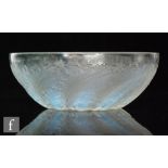 Rene Lalique - A Chicoree bowl, number 3213, moulded with wrythen leaves, engraved signature mark,